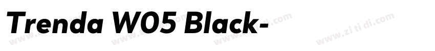 Trenda W05 Black字体转换